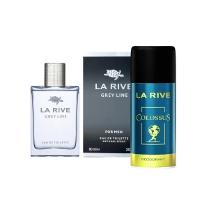 LA RIVE MEN WODA TOALETOWA 90ML GREY LINE + PREZENT DEZODORANT COLOSSUS