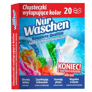 NUR WASCHEN CHUSTECZKI DO PRANIA 20 SZT. WYŁAPUJĄCE KOLOR