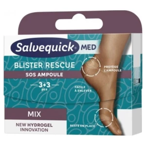 SALVEQUICK PLASTRY BLISTER RESCUE 3+3 SZT. MIX