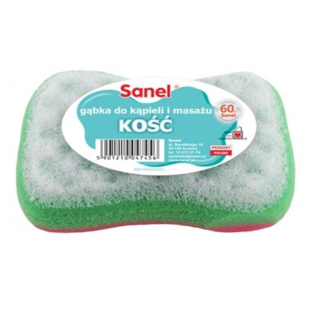 Sanel gąbka do kąpieli i masażu fit kość 5901210047456