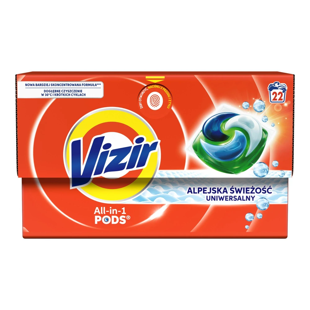 Vizir kapsułki do prania all in 1 24 szt. karton alpejska świeżość 8700216746113