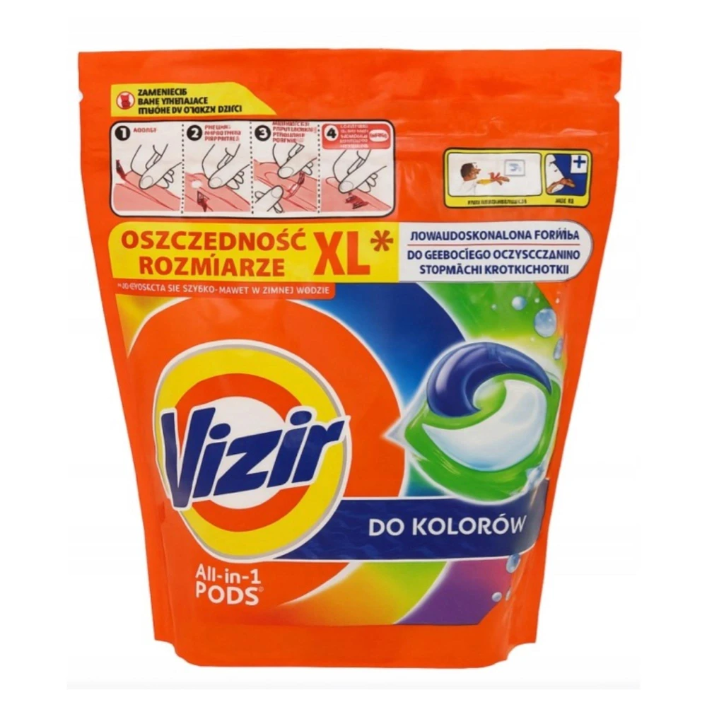 Vizir kapsułki do prania all in 1 38 szt. folia kolor 8700216745987