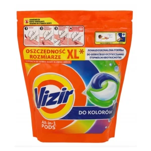 VIZIR KAPSUŁKI DO PRANIA ALL IN 1 38 SZT. FOLIA KOLOR