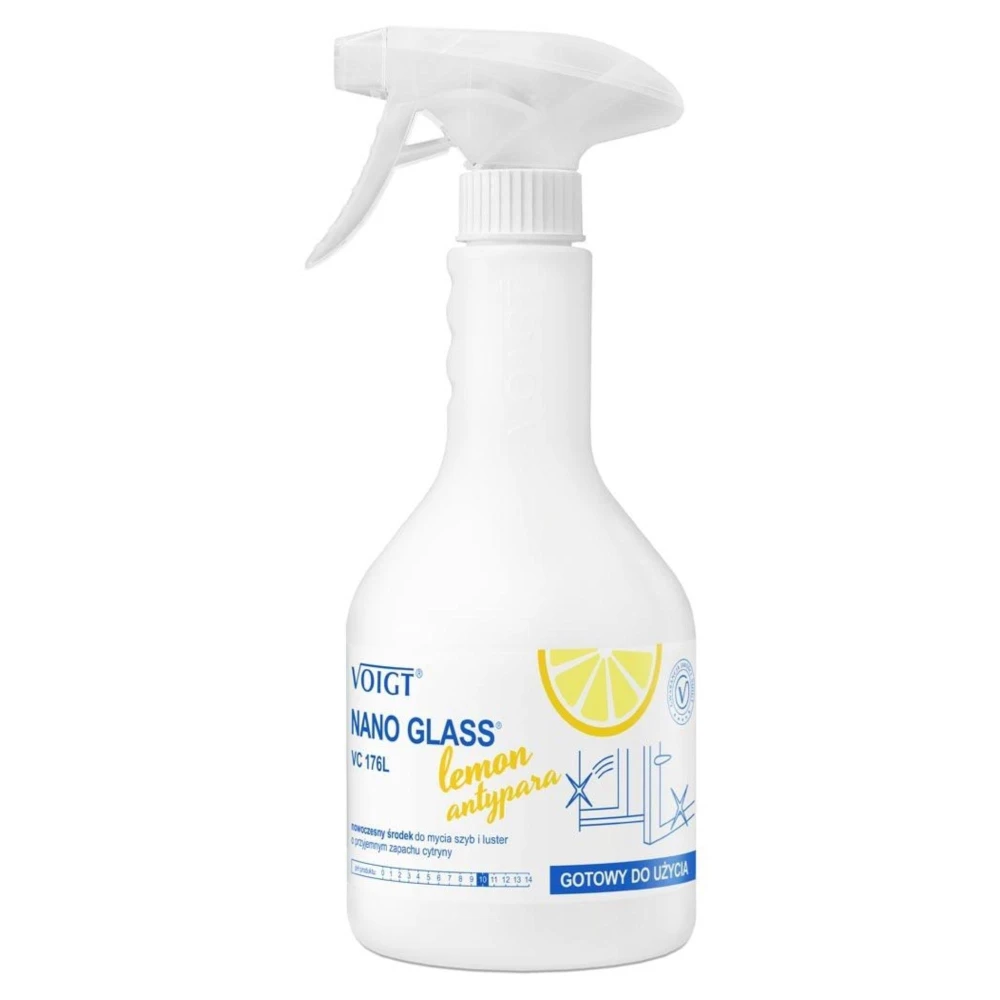 Voigt vc 176l nano glass 600ml lemon antypara nowoczesny środek do mycia szyb i luster 5901370026070