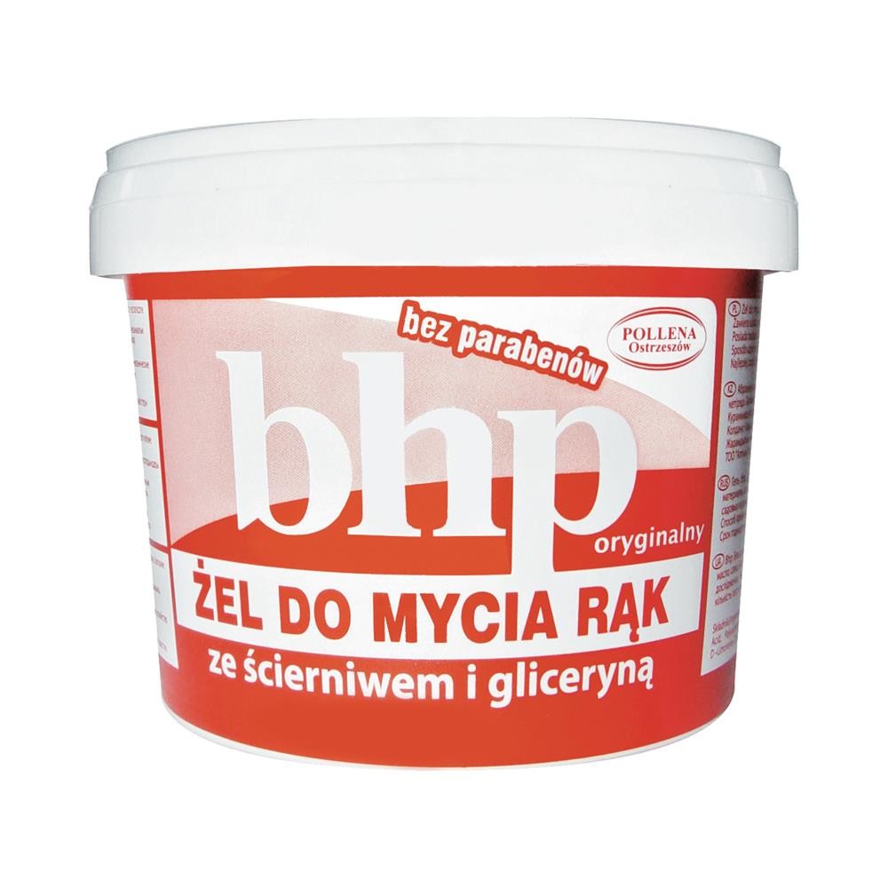 10141 BHP OSTRZESZÓW ŻEL DO CZYSZCZENIA RĄK  500G ŚCIERNIWO 5900133001774