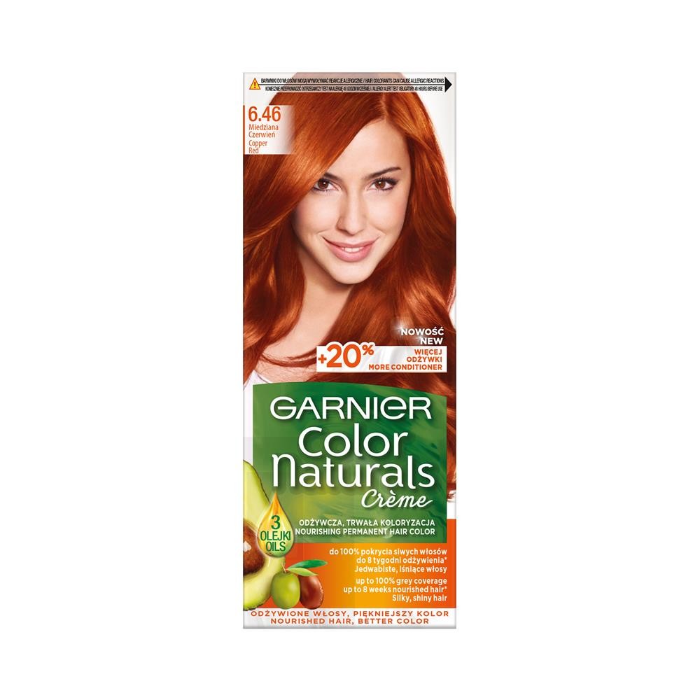 15085 GARNIER COLOR NATURALS FARBA KOLORYZUJĄCA 6.46 CZERWIEŃ MIEDZIANA 3600540179838