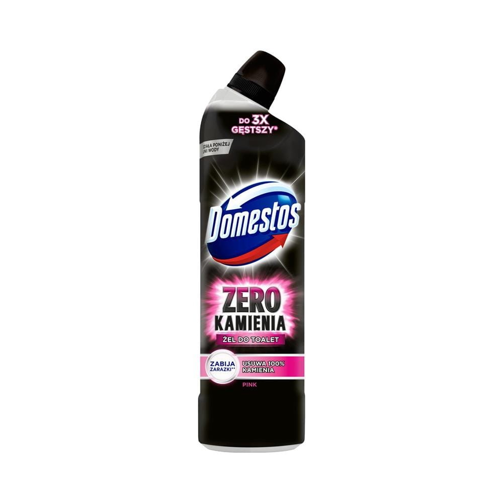 25476 DOMESTOS ŻEL DO WC 750ML ZERO KAMIENIA PINK 8717644186046