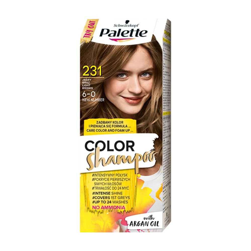 26445 PALETTE COLOR SHAMPOO  SZAMPON KOLORYZUJĄCY  6-0  JASNY BRĄZ 3838824160511