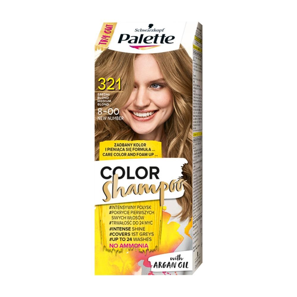 27748 PALETTE COLOR SHAMPOO  SZAMPON KOLORYZUJĄCY  8-00 ŚREDNI BLOND 3838824173009