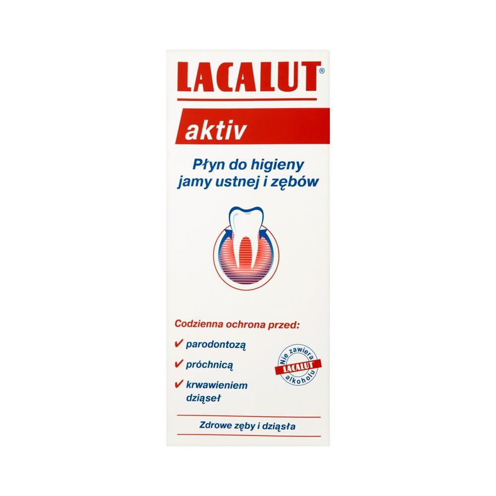 32075 LACALUT PŁYN DO PŁUKANIA UST 300ML AKTIV 4016369616321