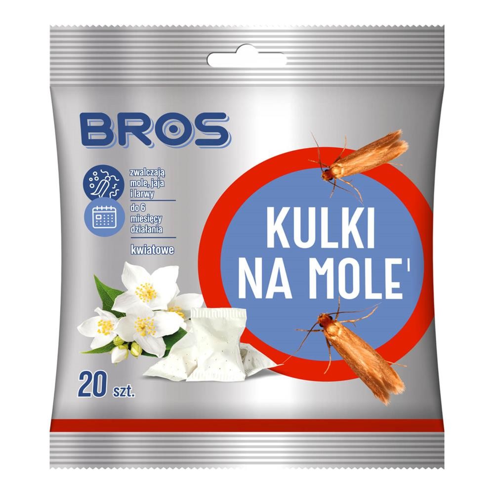 34575 BROS KULKI NA MOLE ODZIEŻOWE 20 SZT. KWIATOWE 5904517002845