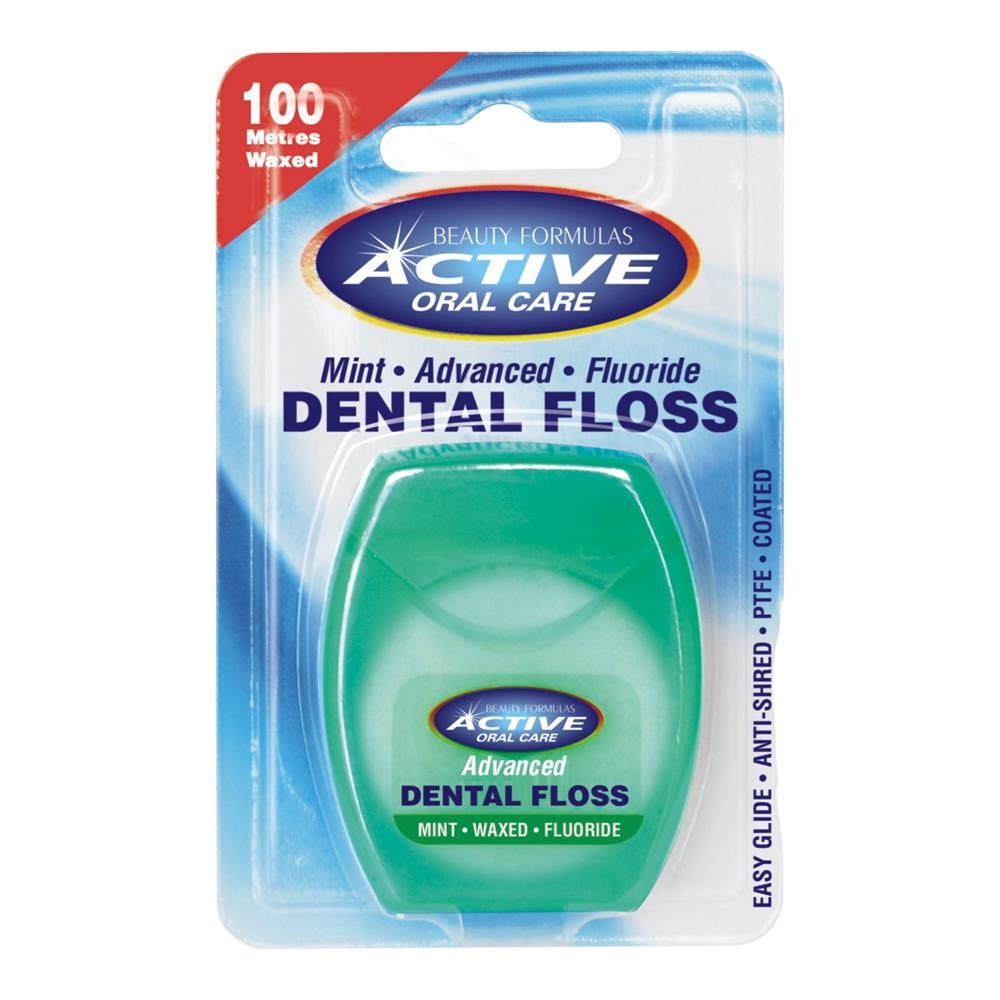 50079 ACTIVE NIĆ DENTYSTYCZNA 100M DENTAL FLOSS MIĘTA-FLUOR 5012251002035