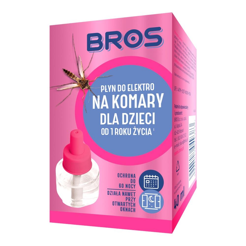 82425 BROS ZAPAS DO APARATU ELEKTRYCZNEGO NA KOMARY PŁYN 50ML DLA DZIECI 5904517049383