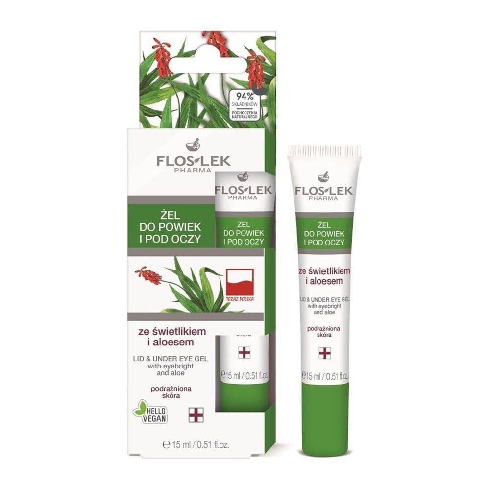 107895 FLOS-LEK PIELĘGNACJA OCZU ŻEL POD OCZY 15ML ŚWIETLIK I ALOES 5905043001739
