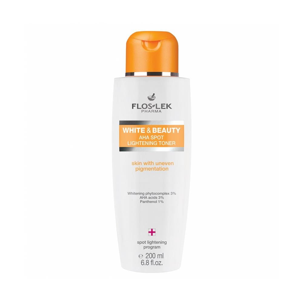 107949 FLOS-LEK WHITE&amp;BEAUTY TONIK 200ML WYBIELAJĄCY PRZEBARWIENIA 5905043001807