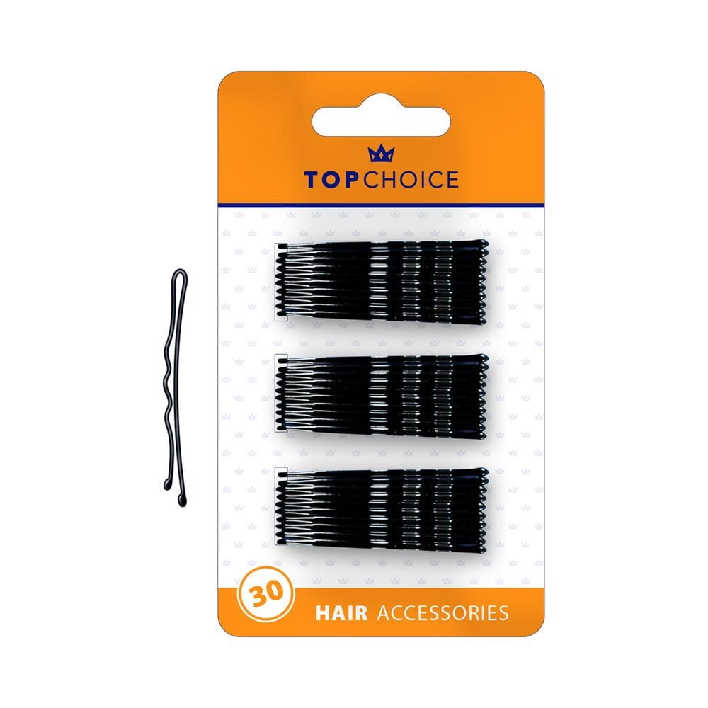 108361 TOP CHOICE WSUWKI DO WŁOSÓW CZARNE S 30 SZT. 3004 5905710003004