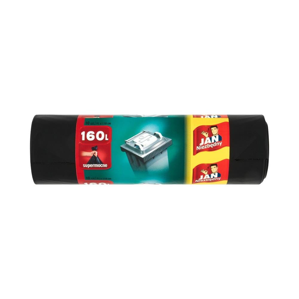 110310 JAN NIEZBĘDNY WORKI NA ŚMIECI LD CZARNE 160L 10 SZT.  5900536234649
