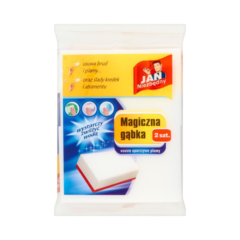 110318 JAN NIEZBĘDNY ZMYWAK KUCHENNY 2 SZT. GĄBKA MAGICZNA  5900536235417