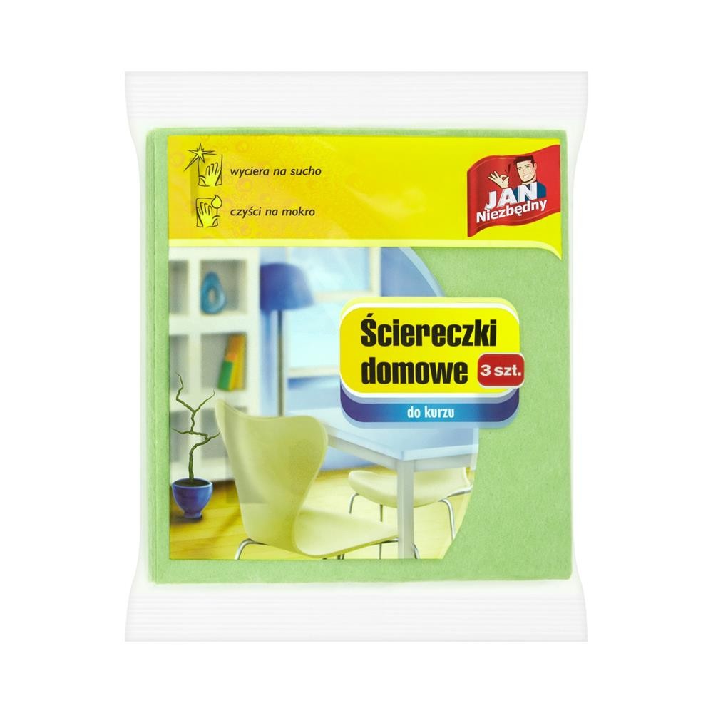 110398 JAN NIEZBĘDNY ŚCIERKA 3 SZT. DOMOWA DO KURZU  5900536256610