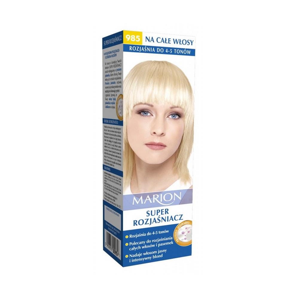 112158 MARION FARBA KOLORYZUJĄCA 985 SUPER ROZJAŚNIACZ NA CAŁE WŁOSY 5902853009856