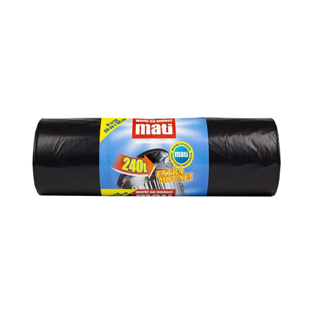 175614 MATI WORKI NA ŚMIECI 240L 10 SZT. CZARNE 5902365089773