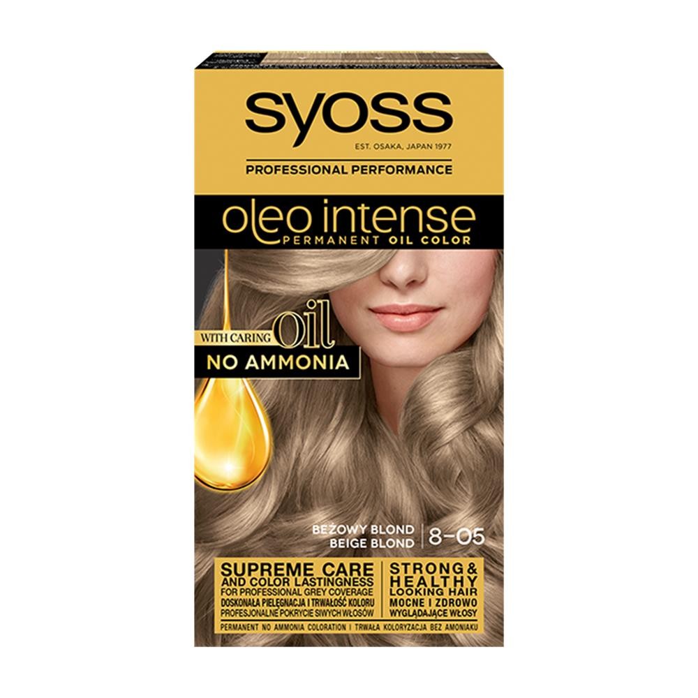 177596 SYOSS FARBA KOLORYZUJĄCA OLEO  8-05 BEIGE BLOND. KOLOR BLOND BEŻOWY . 9000100840965