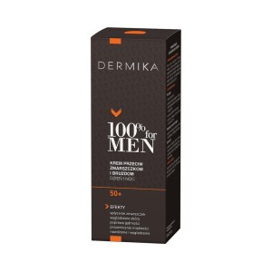 185270 DERMIKA 100% FOR MEN 50+ KREM DO TWARZY 50ML PRZECIWZMARSZCZKOWY 5902046503031