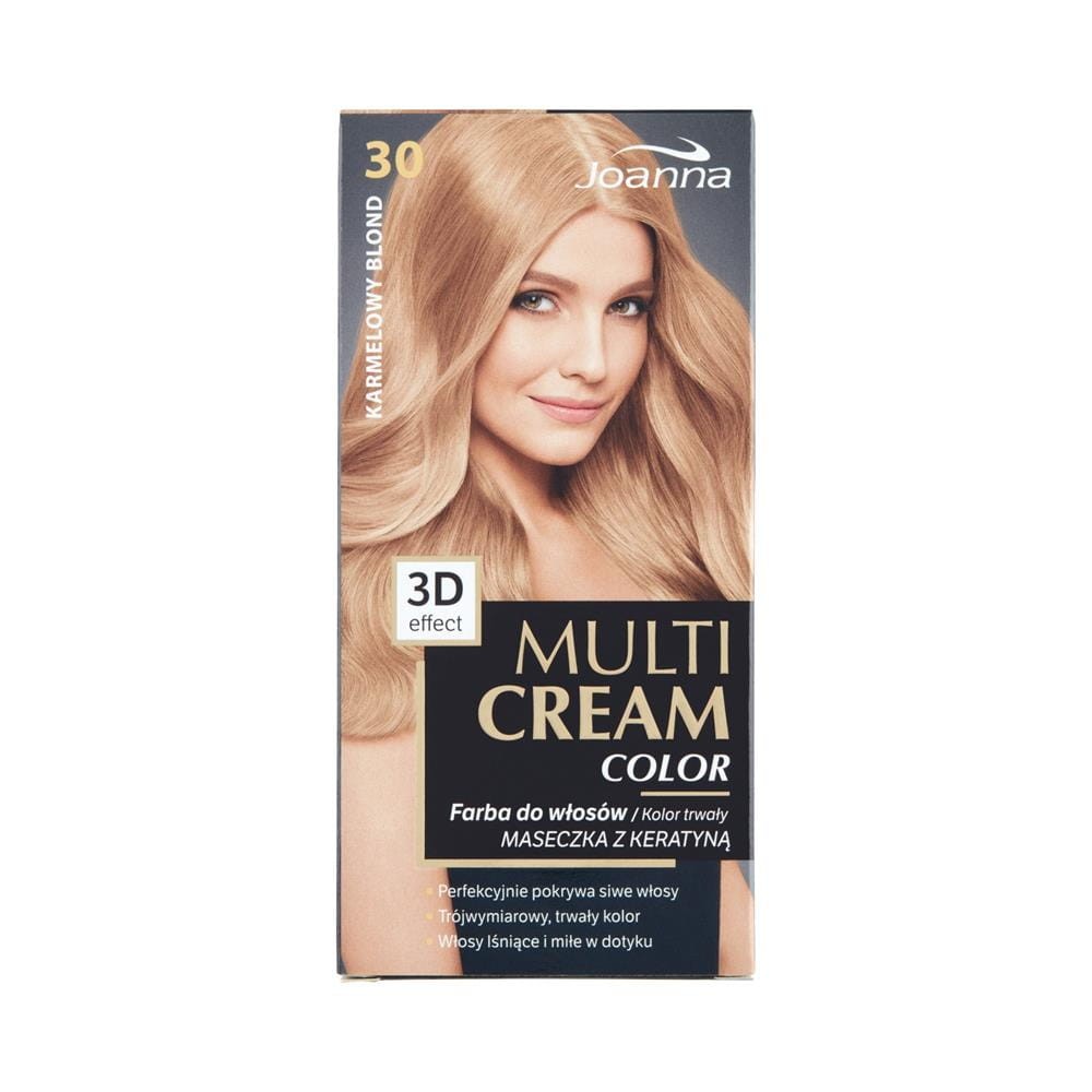 187668 JOANNA MULTI CREAM EFEKT 3D COLOR FARBA KOLORYZUJĄCA 30 KARMELOWY BLOND  5901018013189