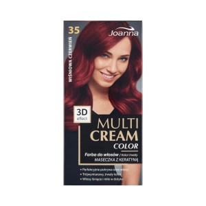 187673 JOANNA MULTI CREAM EFEKT 3D COLOR FARBA KOLORYZUJĄCA 35 WIŚNIOWA CZERWIEŃ  5901018013233