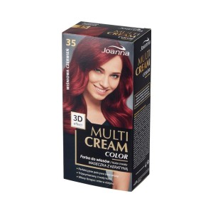 187673 JOANNA MULTI CREAM EFEKT 3D COLOR FARBA KOLORYZUJĄCA 35 WIŚNIOWA CZERWIEŃ  5901018013233