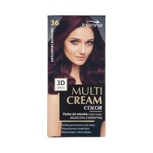 187674 JOANNA MULTI CREAM EFEKT 3D COLOR FARBA KOLORYZUJĄCA 36 KRÓLEWSKI BURGUND  5901018013240