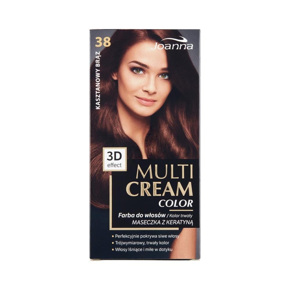 187676 JOANNA MULTI CREAM EFEKT 3D COLOR FARBA KOLORYZUJĄCA 38 KASZTANOWY BRĄZ   5901018013264